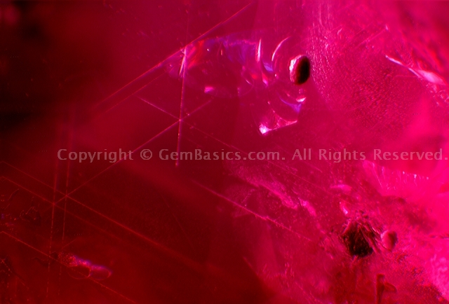 Boehmite in ruby